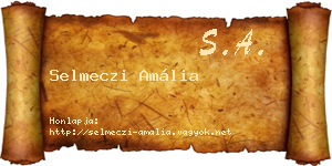 Selmeczi Amália névjegykártya